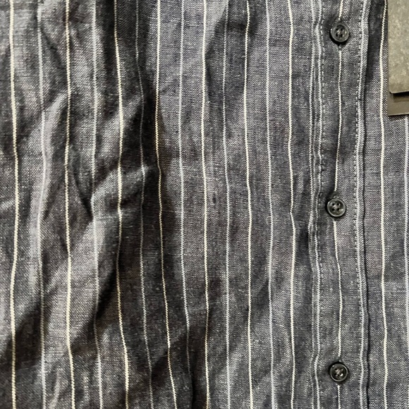Joe's Jeans Cooper Collection Linen Pinstripe Long Sleeve Button Down Men L NWT - Picture 10 of 10
